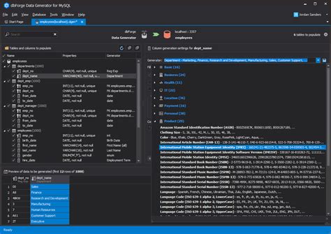 DbForge Data Generator for